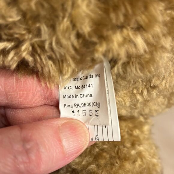 Hallmark Plush Mary Bear Red Sweater Jacket Brown Stuffed Animal 19” BER1573 - Picture 9 of 9
